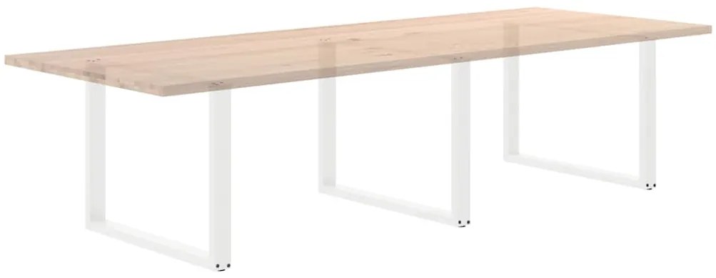 Pés de mesa de jantar em forma de U, 2 peças, branco, 100x (72-73) cm,