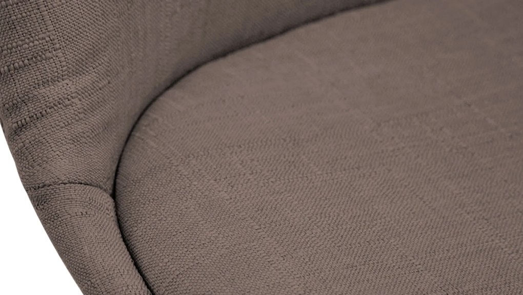 Cadeira de cozinha e sala de jantar Borneo em tecido com estrutura em Cor Nogueira 48 x 84 x 55 cm Castanho acinzentado