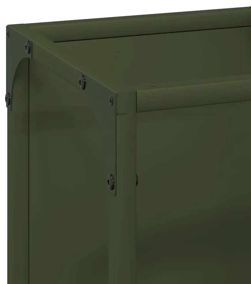 Suporte para lenha aço laminado a frio verde azeitona