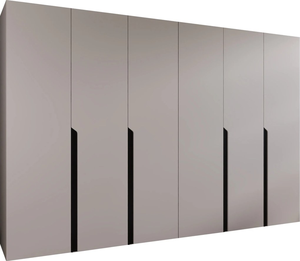 Roupeiro Hartford 583, Preto, Caxemira, 202x300x52cm, 210.5 kg, Portas para roupeiro: Com dobradiças