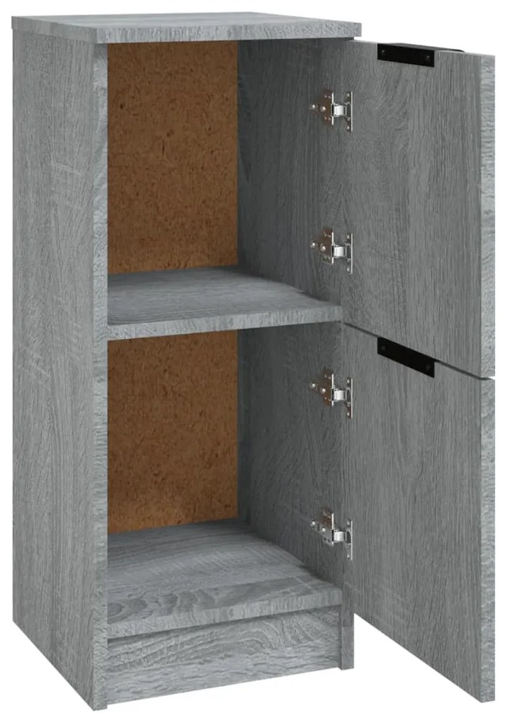 Aparadores 2 pcs 30x30x70 cm madeira processada sonoma cinza
