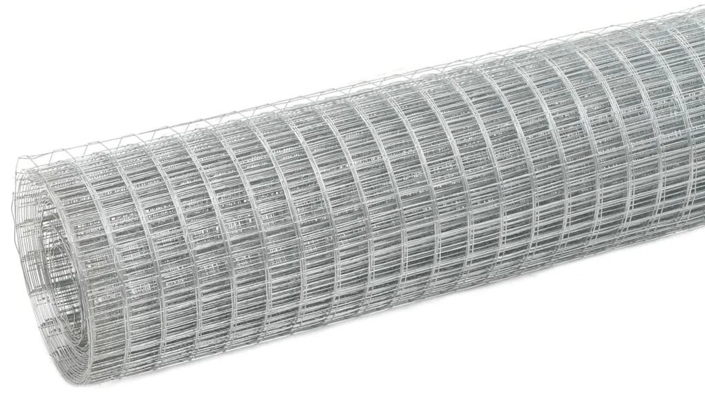Cerca de arame p/ galinheiro 25x0,5 m aço galvanizado prateado