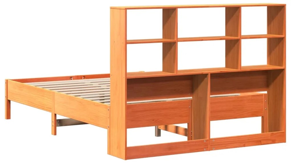 Cama com estante sem colchão 160x200 cm pinho maciço