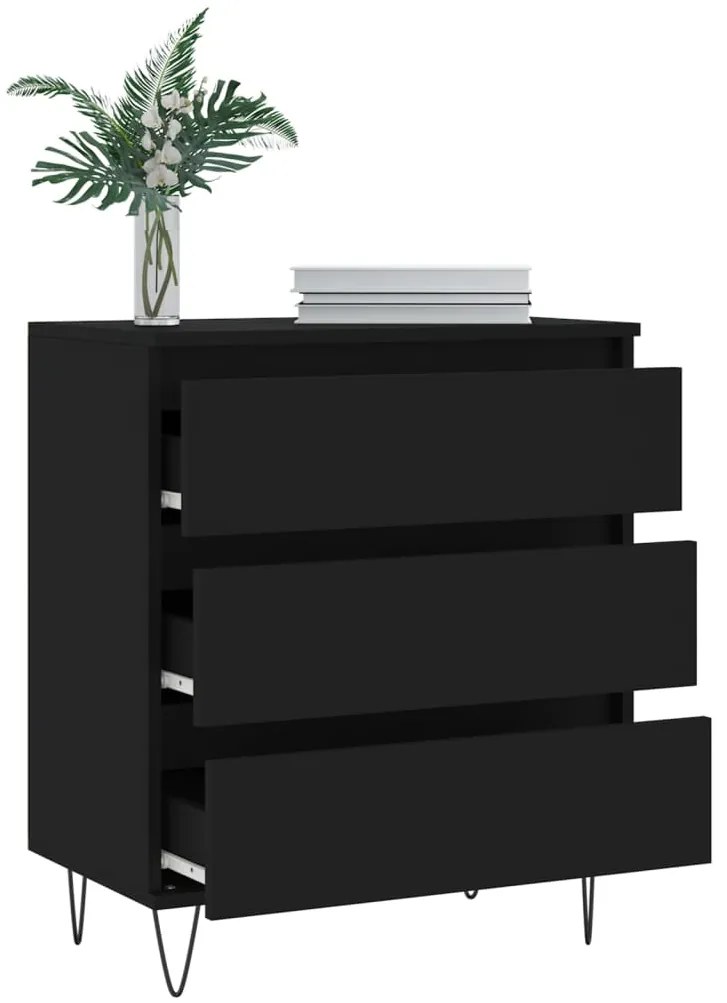 Aparador 60x35x70 cm derivados de madeira preto