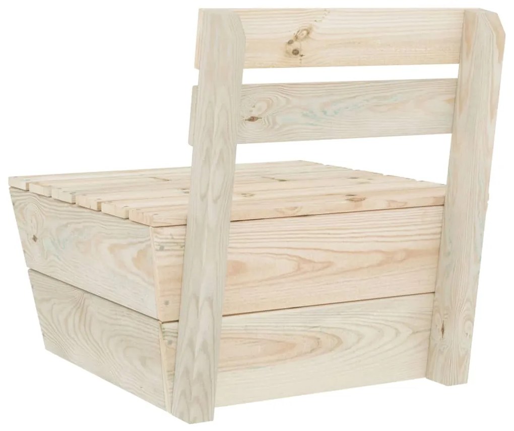 2 pcs conjunto lounge de jardim madeira de abeto impregnada