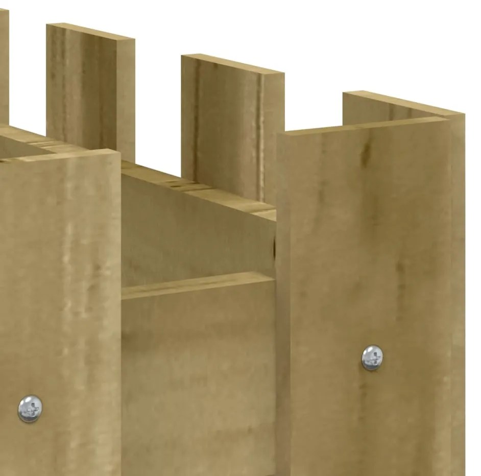 Canteiro elevado c/ design cerca 150x30x30 cm pinho impregnado