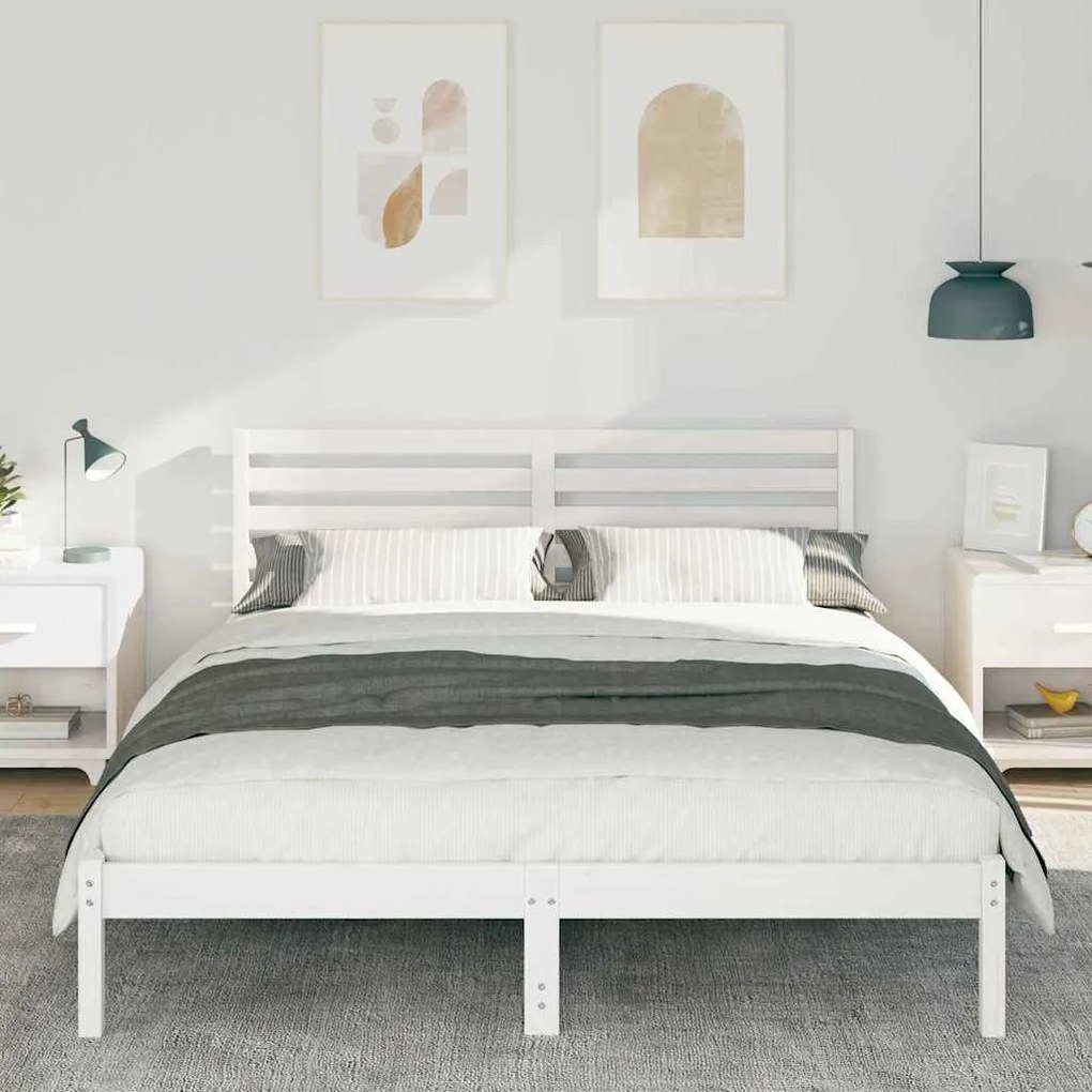 Estrutura da Cama com cabeceira Branco 180 x 200 cm
