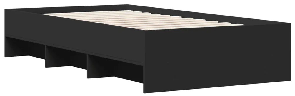 Estrutura de cama 75x190 cm derivados de madeira preto