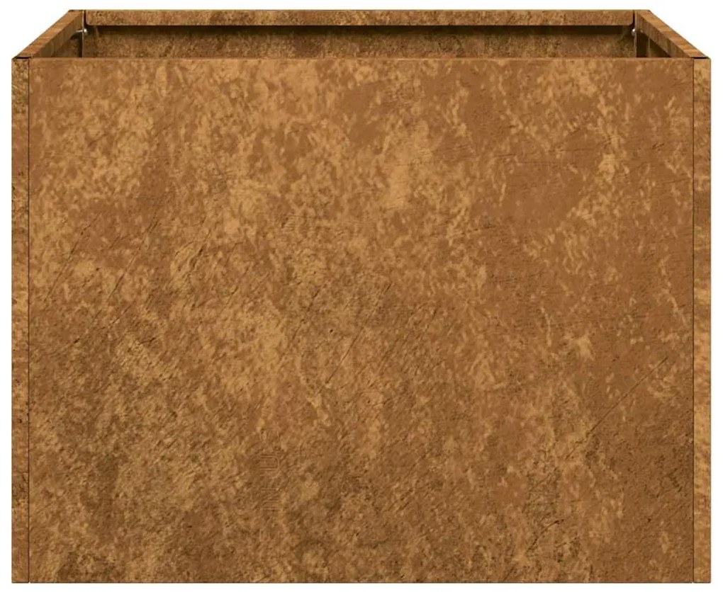 Floreira enferrujada 40x40x30 cm aço resistente