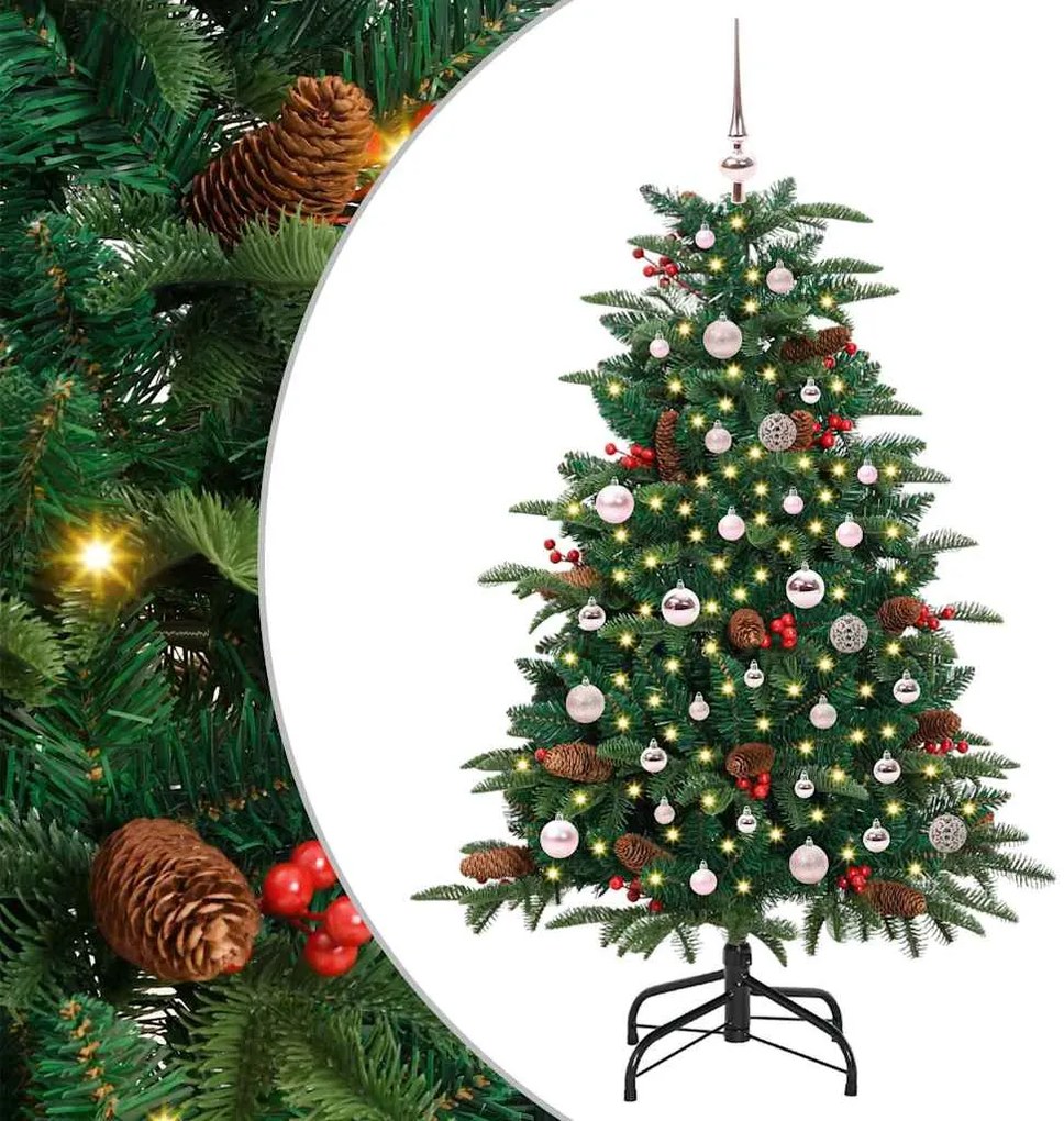 vidaXL Árvore de Natal Artificial Verde 150 cm PVC, Metal e Plástico