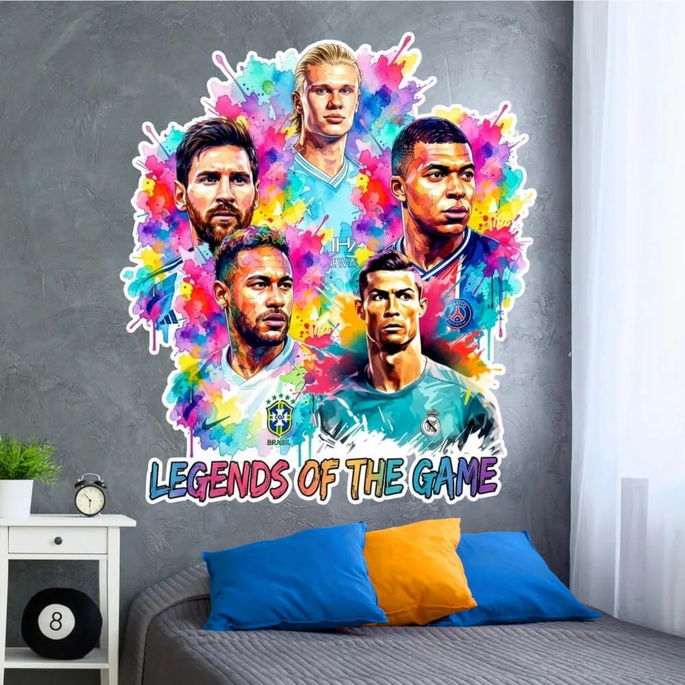 Autocolante de parede para meninos – LENDAS DO JOGO