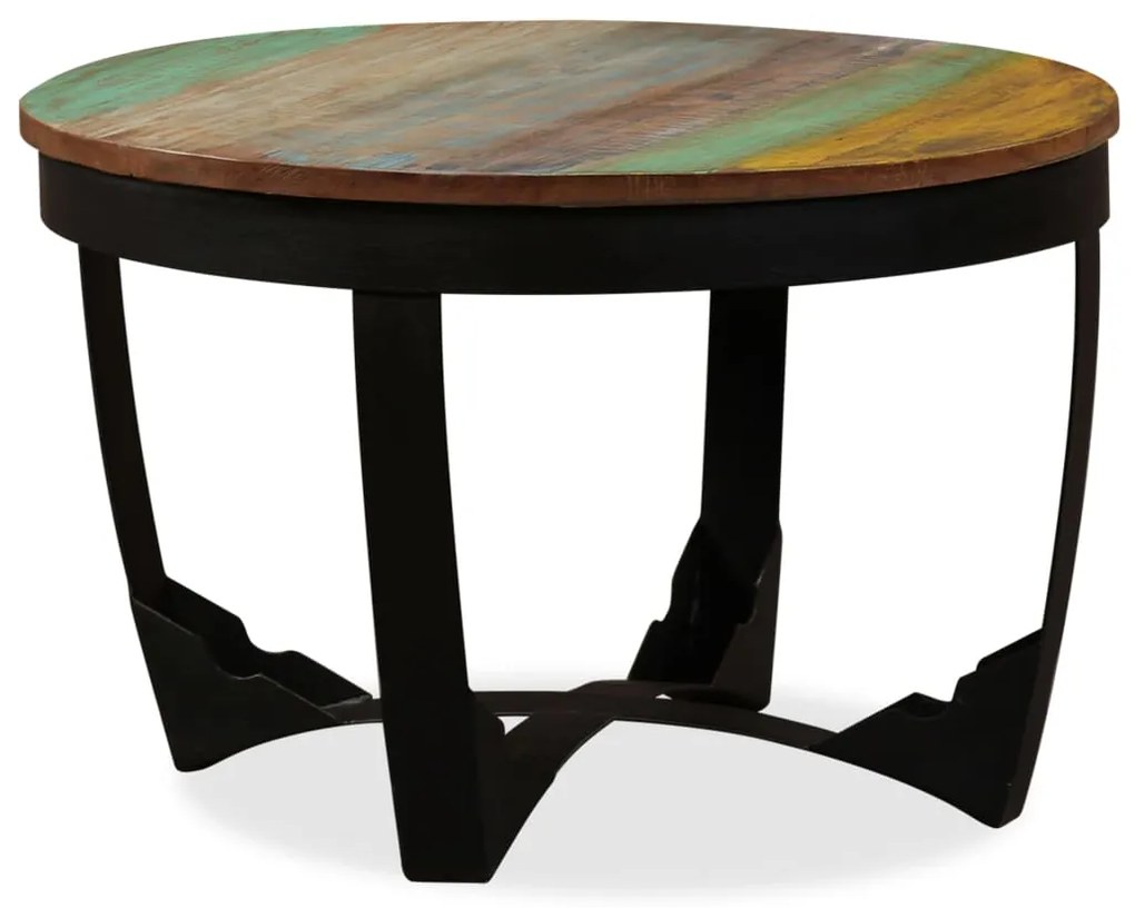 Mesa de centro madeira reciclada maciça 60x40 cm