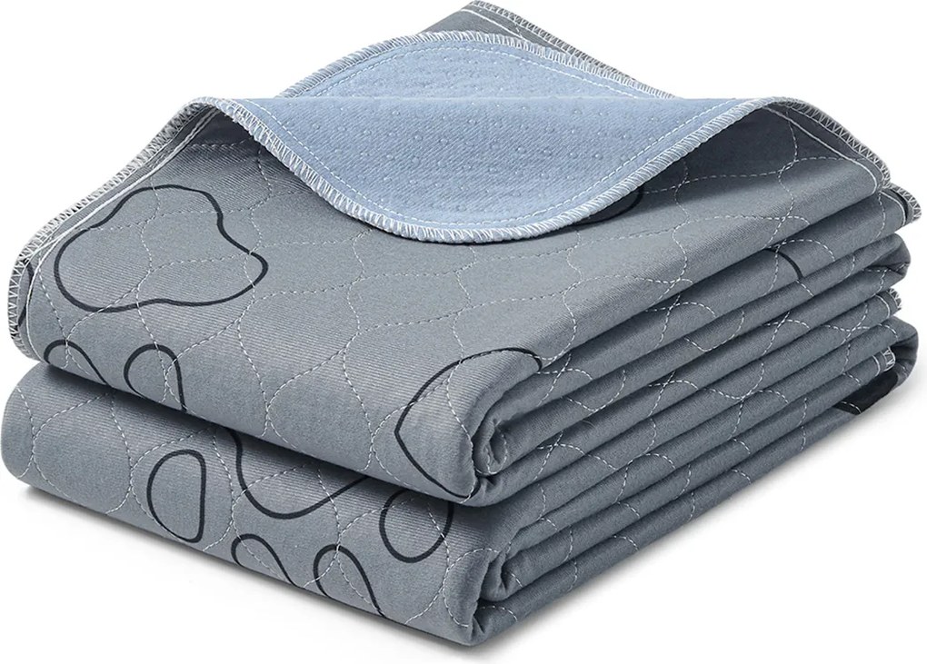 Conjunto de 2 Tapetes laváveis para cães 122 x 91 cm cinzento
