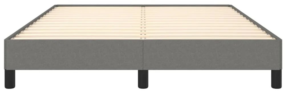 Estrutura de cama sem colchão 140x190 cm tecido cinzento-escuro