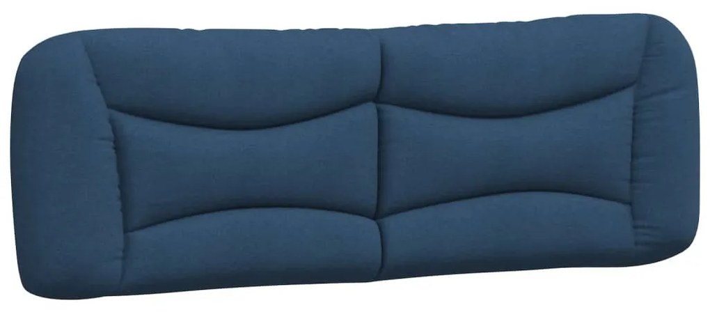 Estrutura de cama sem colchão 160x200 cm tecido azul