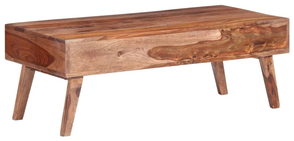 Mesa de centro 110x50x40 cm madeira maciça cinzento