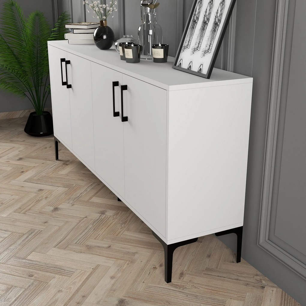 Console Kiev – Branco – 160 cm x 78 cm x 35 cm