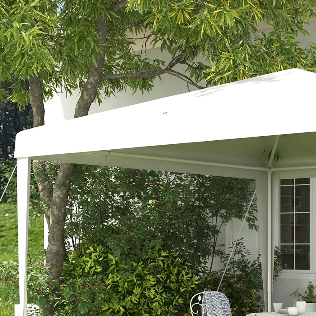 Tenda de Jardim Desmontável 293x293 cm Tenda para Exteriores com 4 Ori