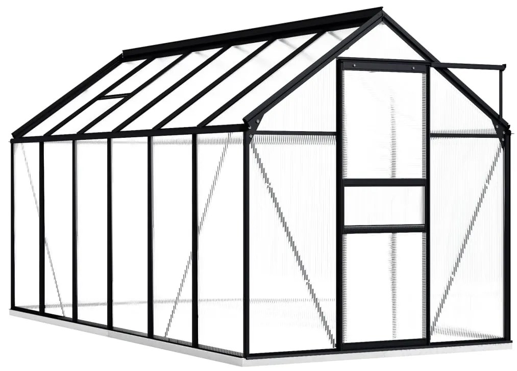 vidaXL Estufa com base alumínio antracite 7,03 m²