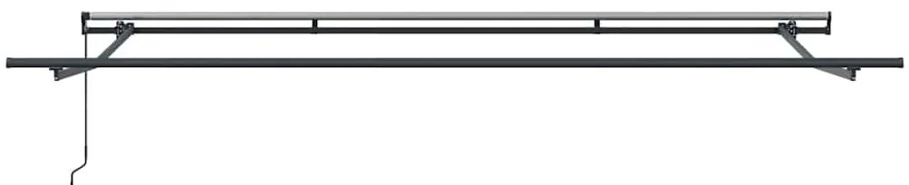 Toldo Retrátil Manual laranja e castanho 450 × 300 cm Acrílo
