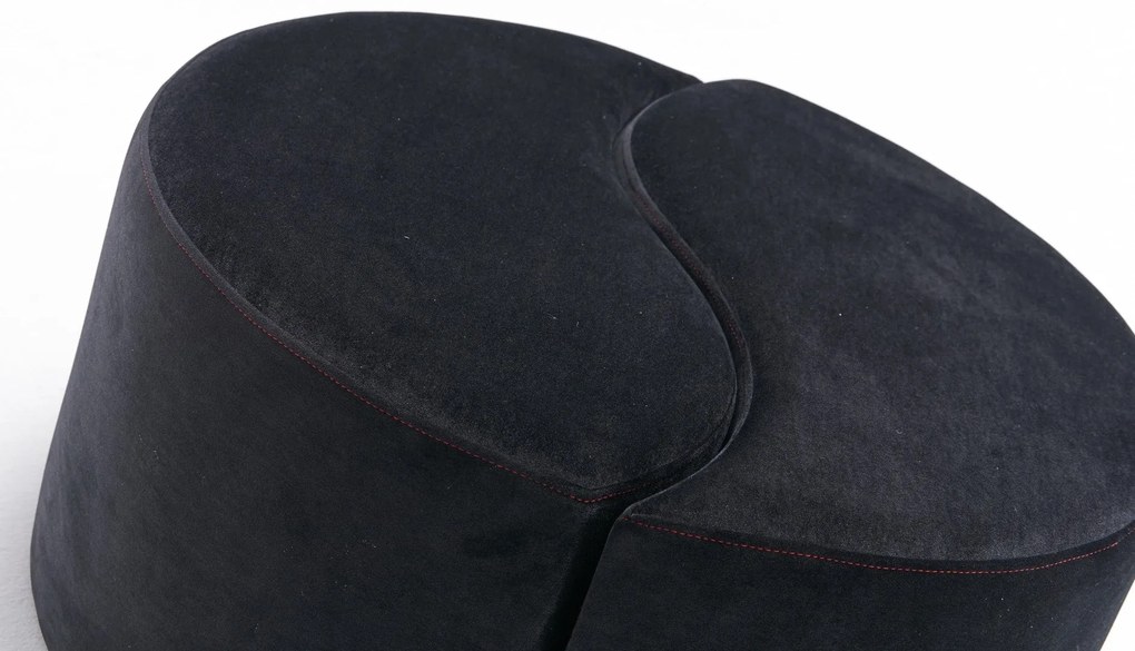 Pouffe Alis Puf – Anthracite/Pink – 80x40x80 cm