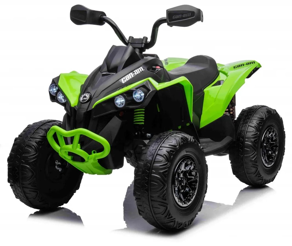 Moto 4 elétrica Crianças 24V 2x200W Maverick ATV, Rodas de EVA, Assento de couro Verde