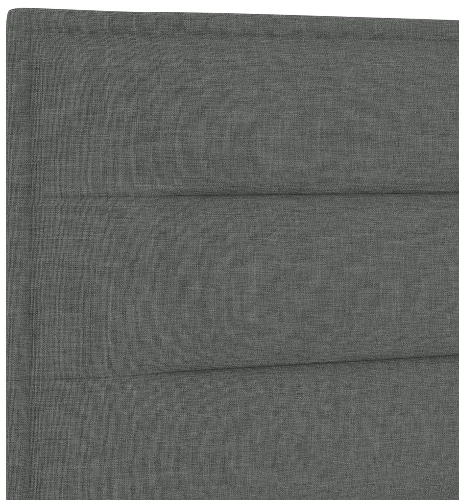 Cabeceira Design Linhas Cinza Escuro 200 cm Tecido
