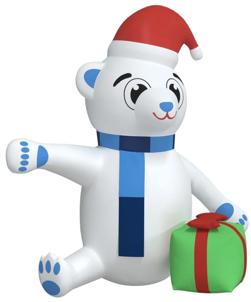 Urso de Natal insuflável com luzes LED 180 cm