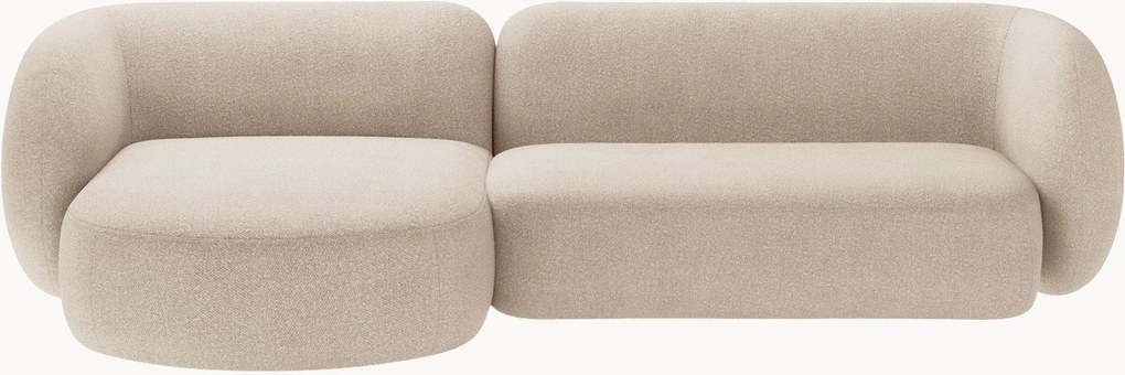 Sofá de canto modular em bouclé Kate (3 lugares)
