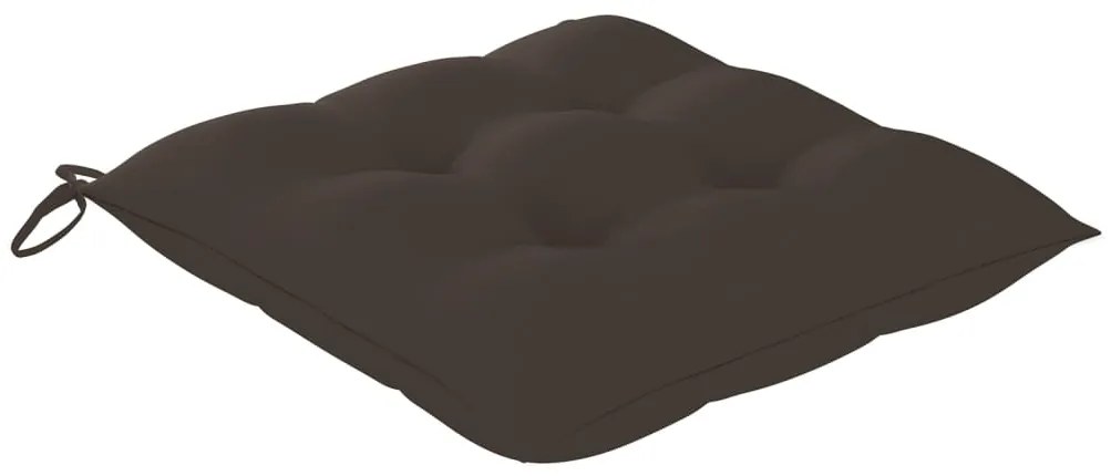 Cadeiras de jardim dobráveis c/ almofadões 6 pcs teca maciça
