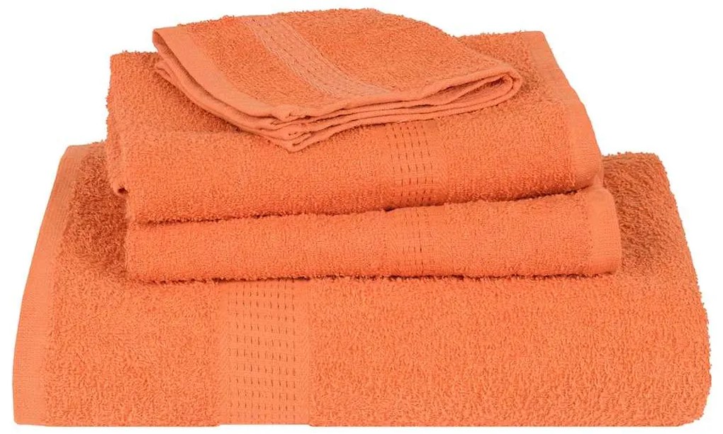12pcs Conjunto toalhas banho 360 gsm 100% algodão laranja
