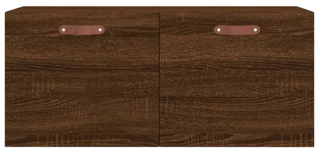 Armário parede 80x36,5x35cm derivados madeira carvalho castanho