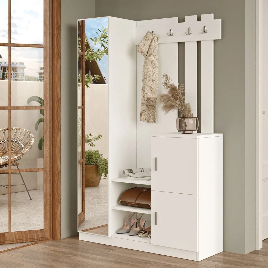 Cabideiro DD7 – Branco – 113,6 cm x 180 cm x 35 cm