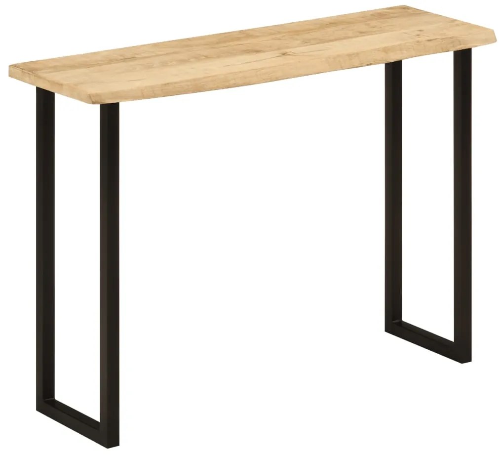 Mesa consola c/ borda viva 105x33x76cm madeira mangueira maciça