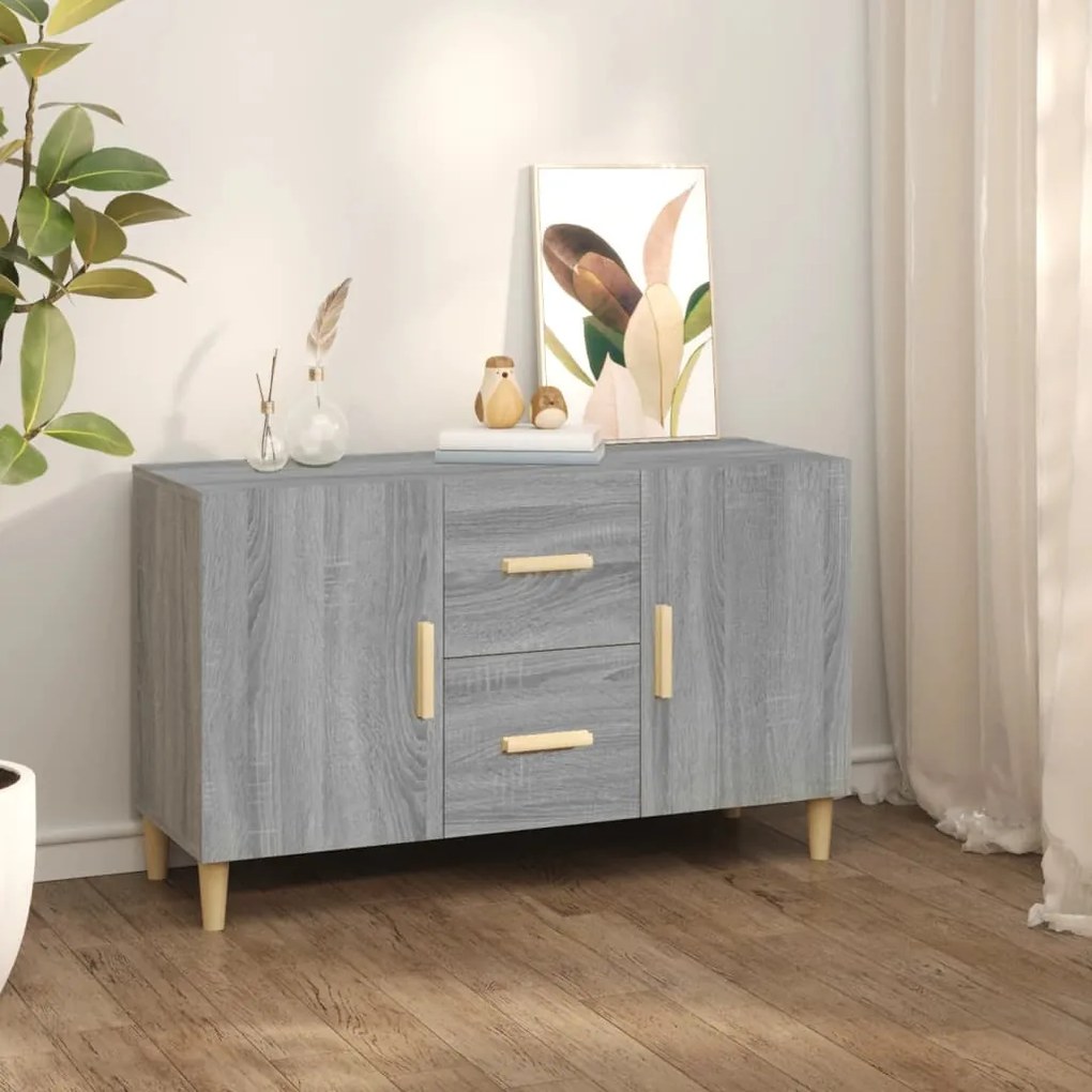 817466 vidaXL Aparador 100x36x60 cm derivados de madeira cinzento sonoma
