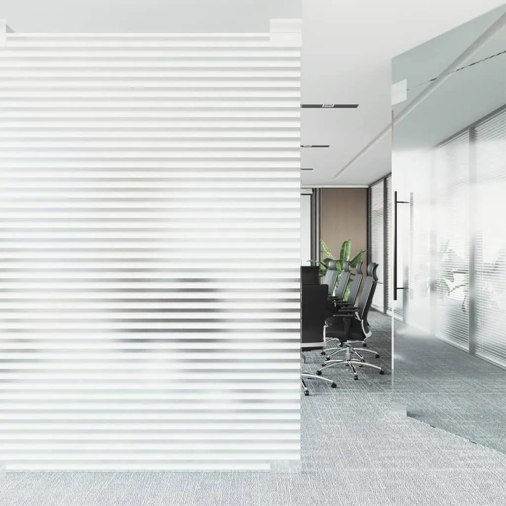 Película para janela fosca 45x500 cm PVC padrão de riscas