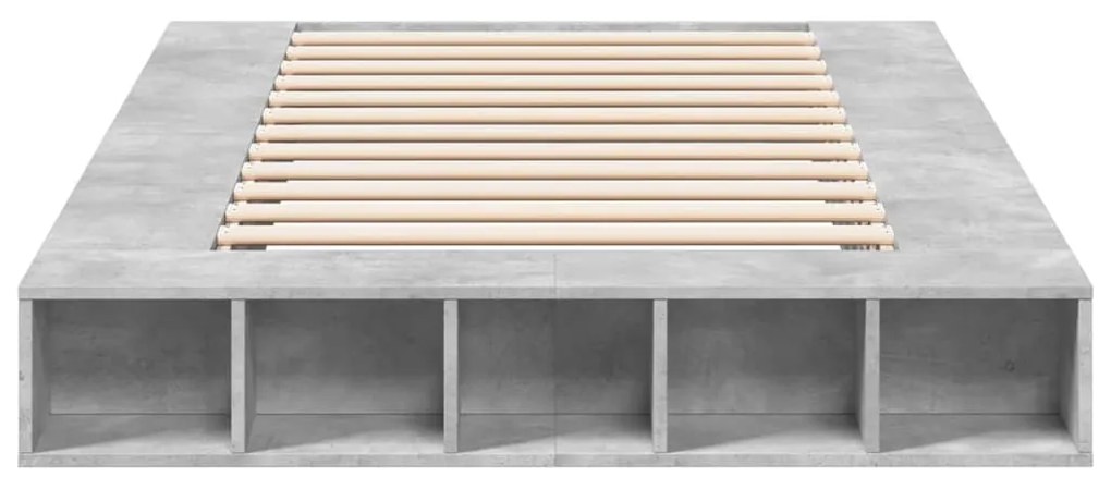 Estrutura de cama 135x190 cm derivados de madeira cinza cimento