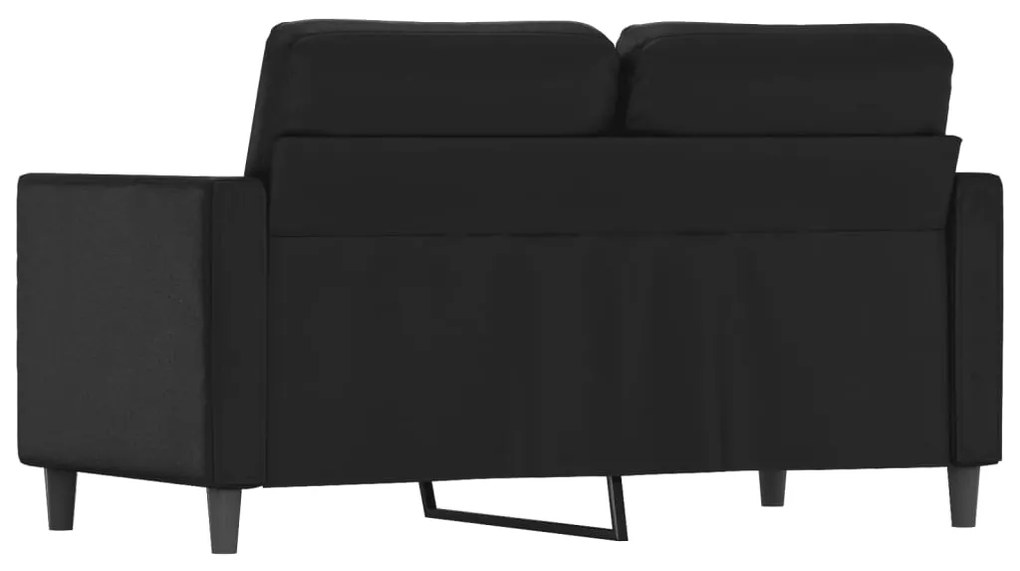 Sofá de 2 lugares 120 cm couro artificial preto
