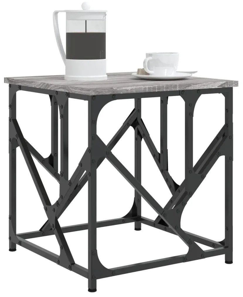 Mesa de centro 45x45x47,5 cm derivados de madeira cinza sonoma