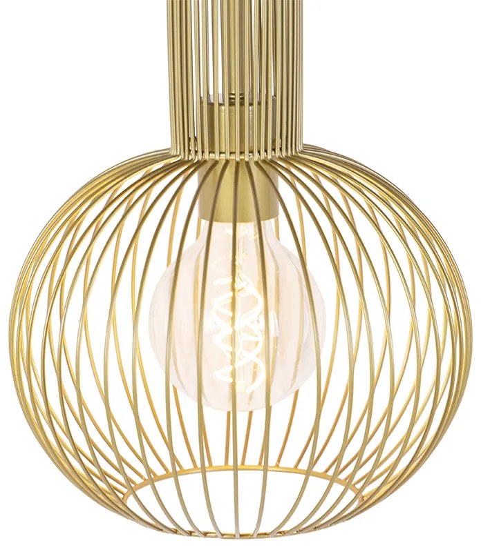 Candeeiro de suspensão design dourado - Wire Whisk