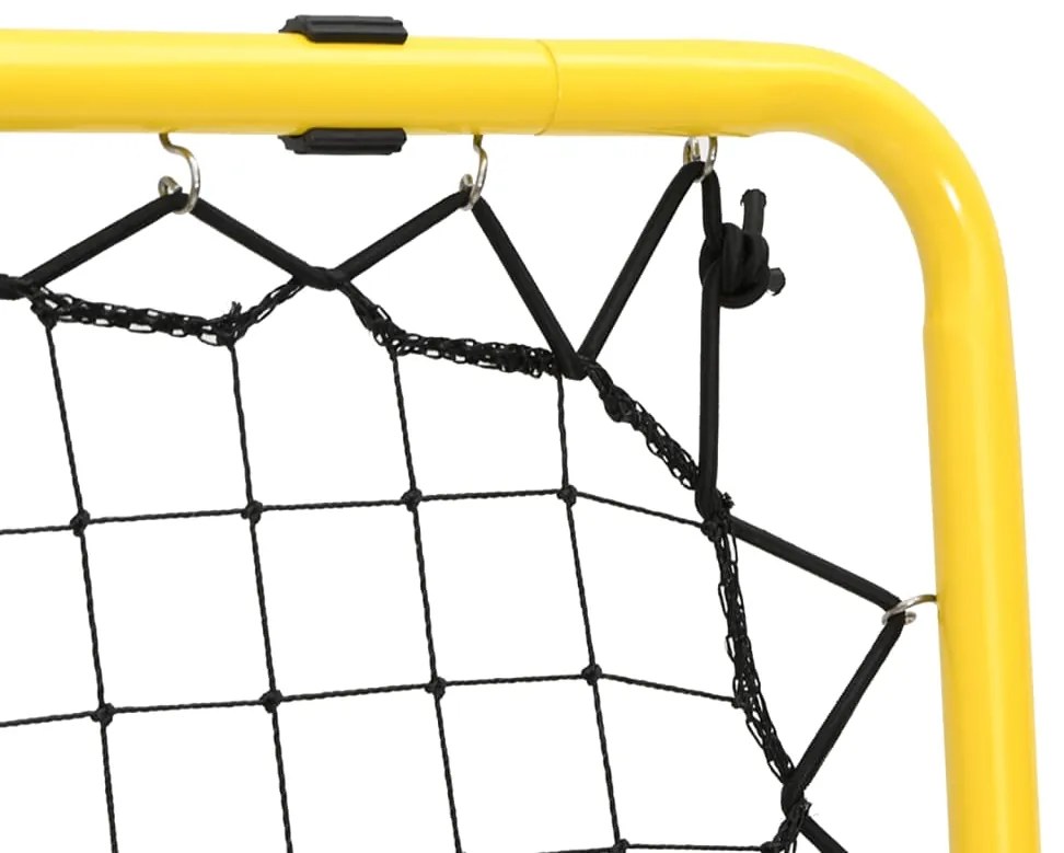 Rede ressalto de futebol dupla face ajustável aço amarelo/preto