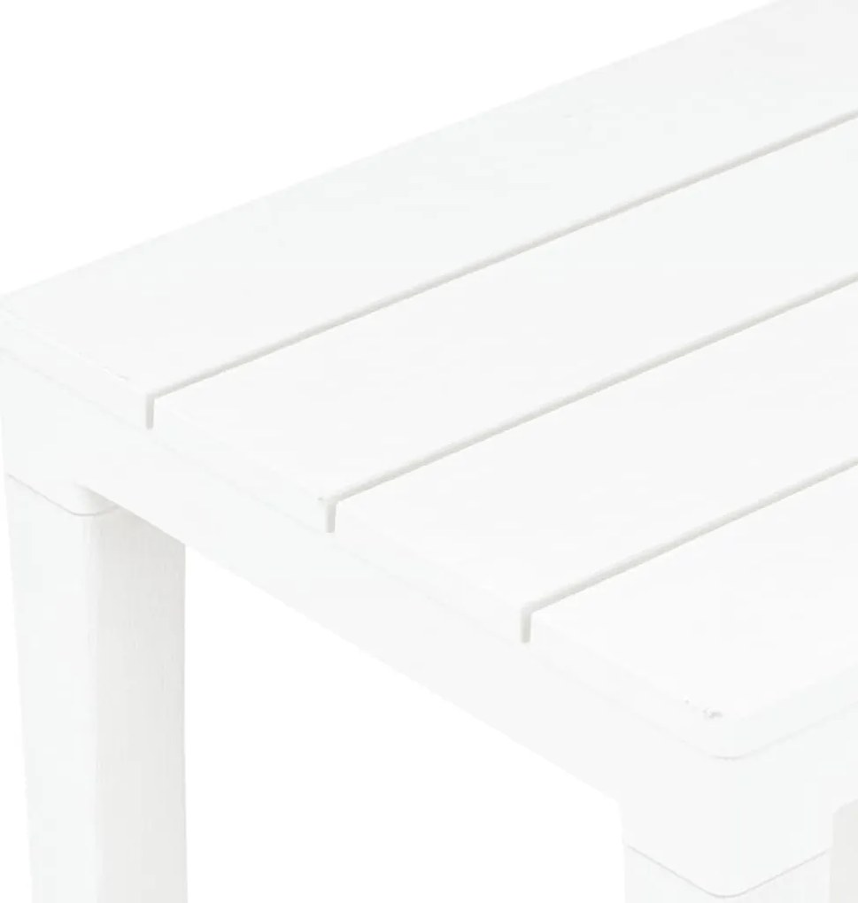Mesa de jardim com 2 bancos plástico branco