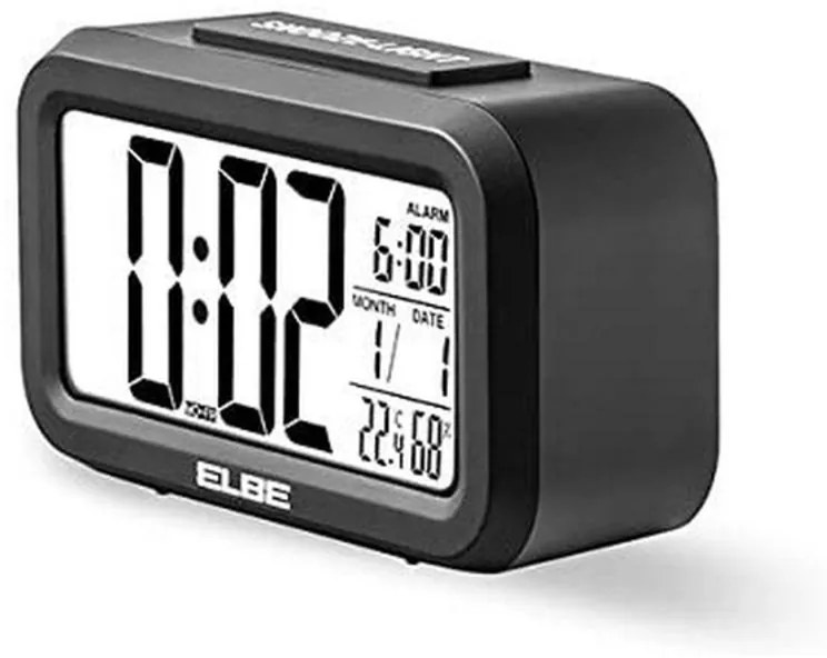 Rádio Despertador ELBE RD668N Preto LCD 4,4"