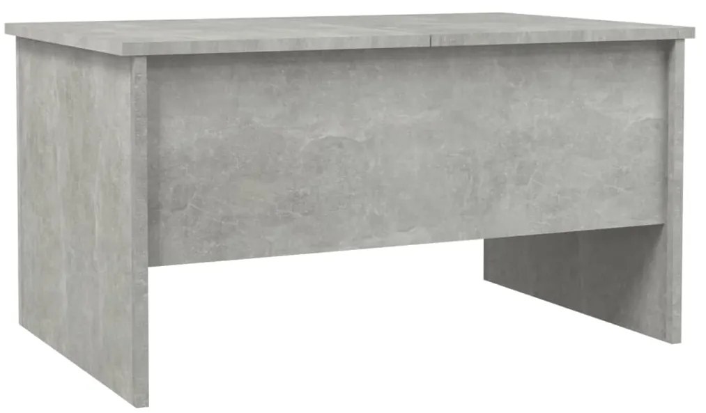Mesa de centro 80x50x42,5 cm madeira processada cinza cimento