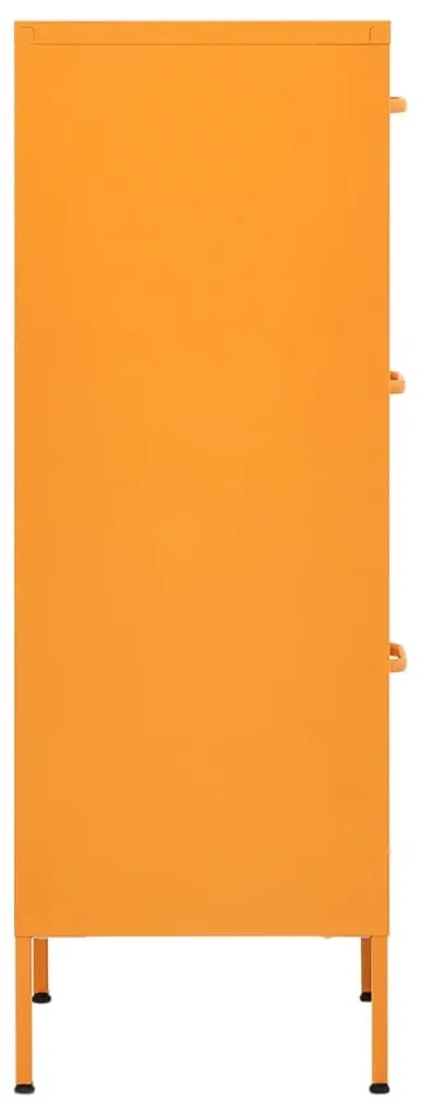 Armário de arrumação aço 42,5x35x101,5 cm amarelo mostarda