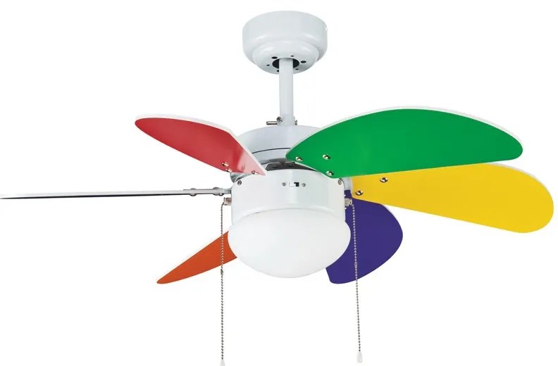 Tabit Ceiling Fan 84cm Multicoloured