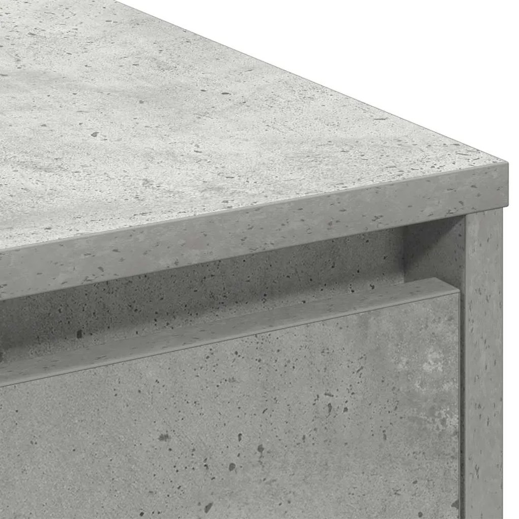 Buffet com LED Cinza Concreto 90x32x75 cm Madeira engenheirada