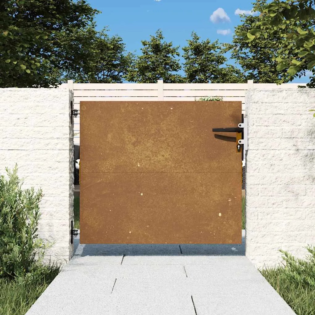 Portão de jardim 85x100 cm aço corten