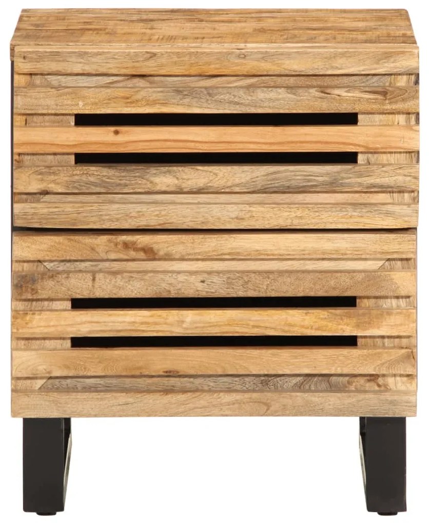Mesas de cabeceira 2 pcs 40x34x46 cm mangueira áspera maciça