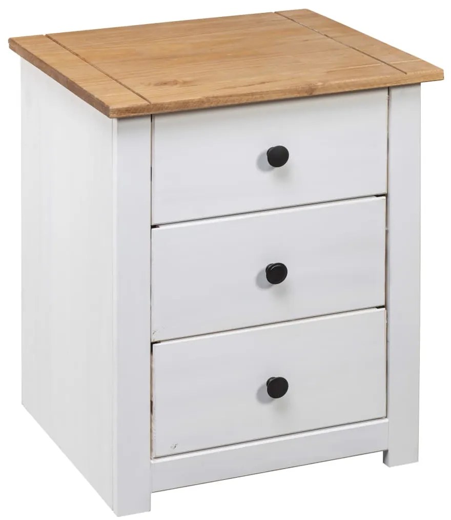 Mesa de cabeceira 46x40x57 cm madeira de pinho panama branco
